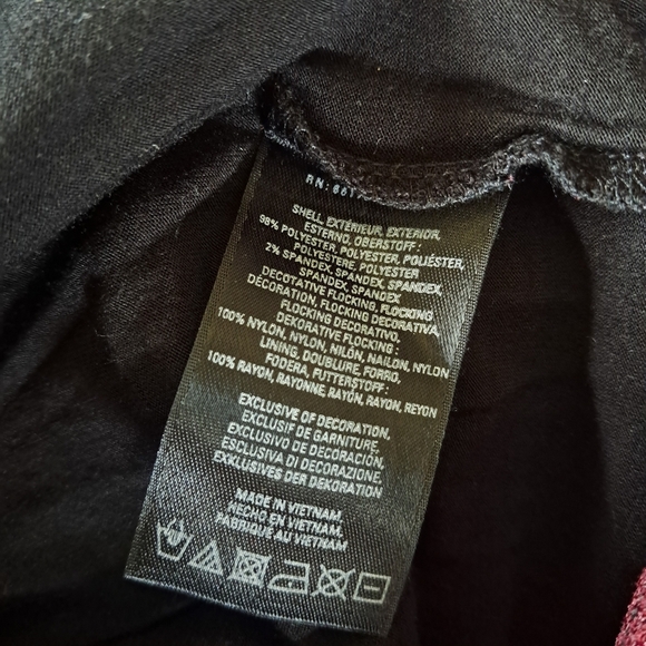 Anthropologie MAEVE Elorn Lace Dress Red Maroon With Black Lace Size 12 - Picture 6 of 7